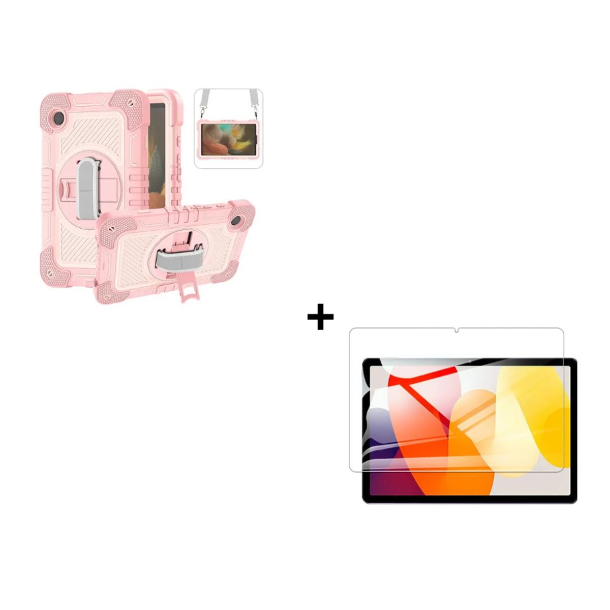 GENERICO - Funda Armadura Antigolpe Para Tablet Galaxy A9 Plus 11 + Vidrio