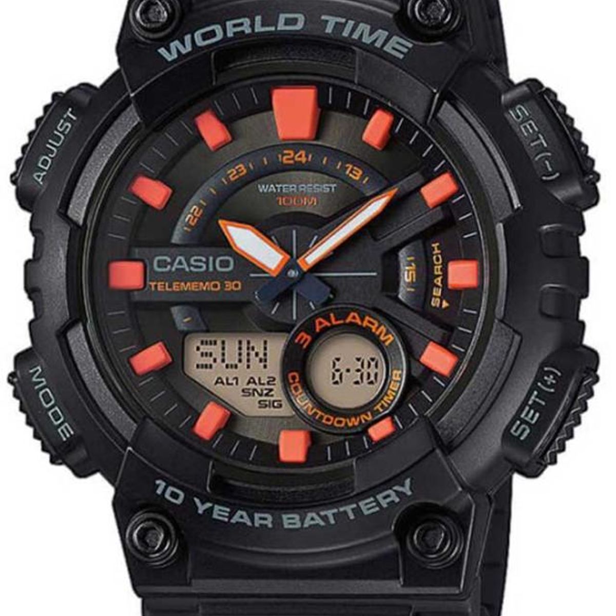 CASIO - RELOJ CASIO AEQ110W-1A2 HOMBRE WORLD TIME