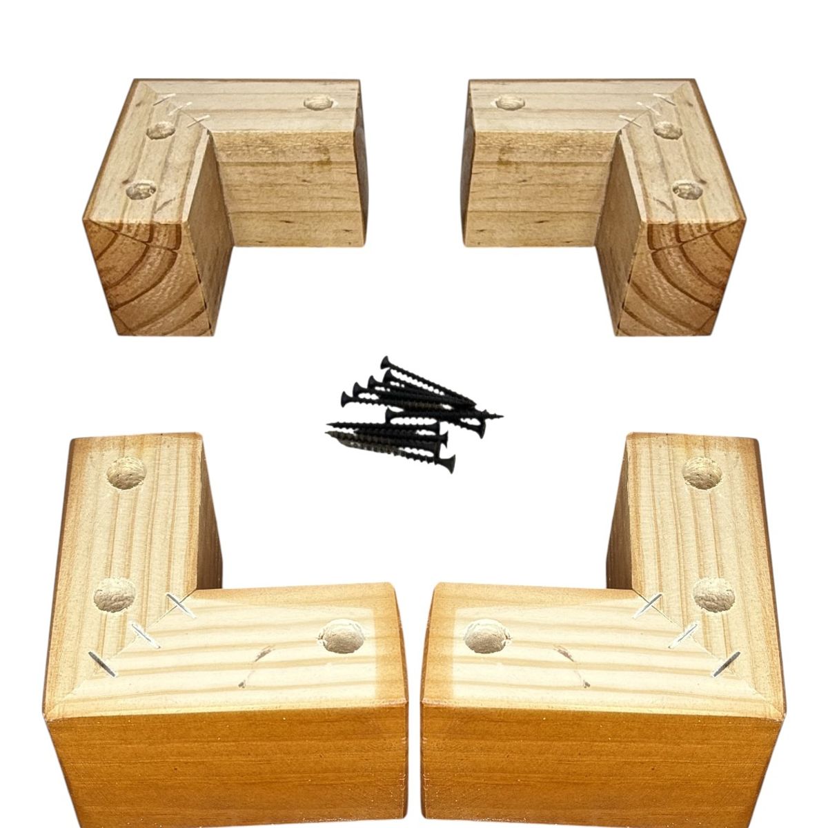 BLOCCARE - Kit 4 Patas Tipo L - Altura 6.5 cm (Miel)