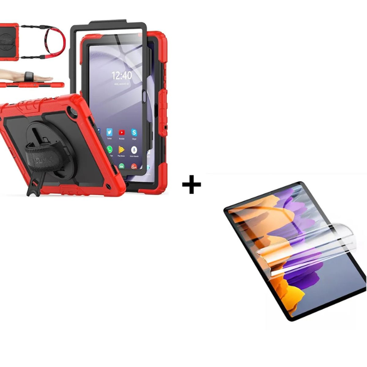 GENERICO - Funda Armadura Antigolpe Para Tablet Galaxy A9 Plus 11 + Hidrogel