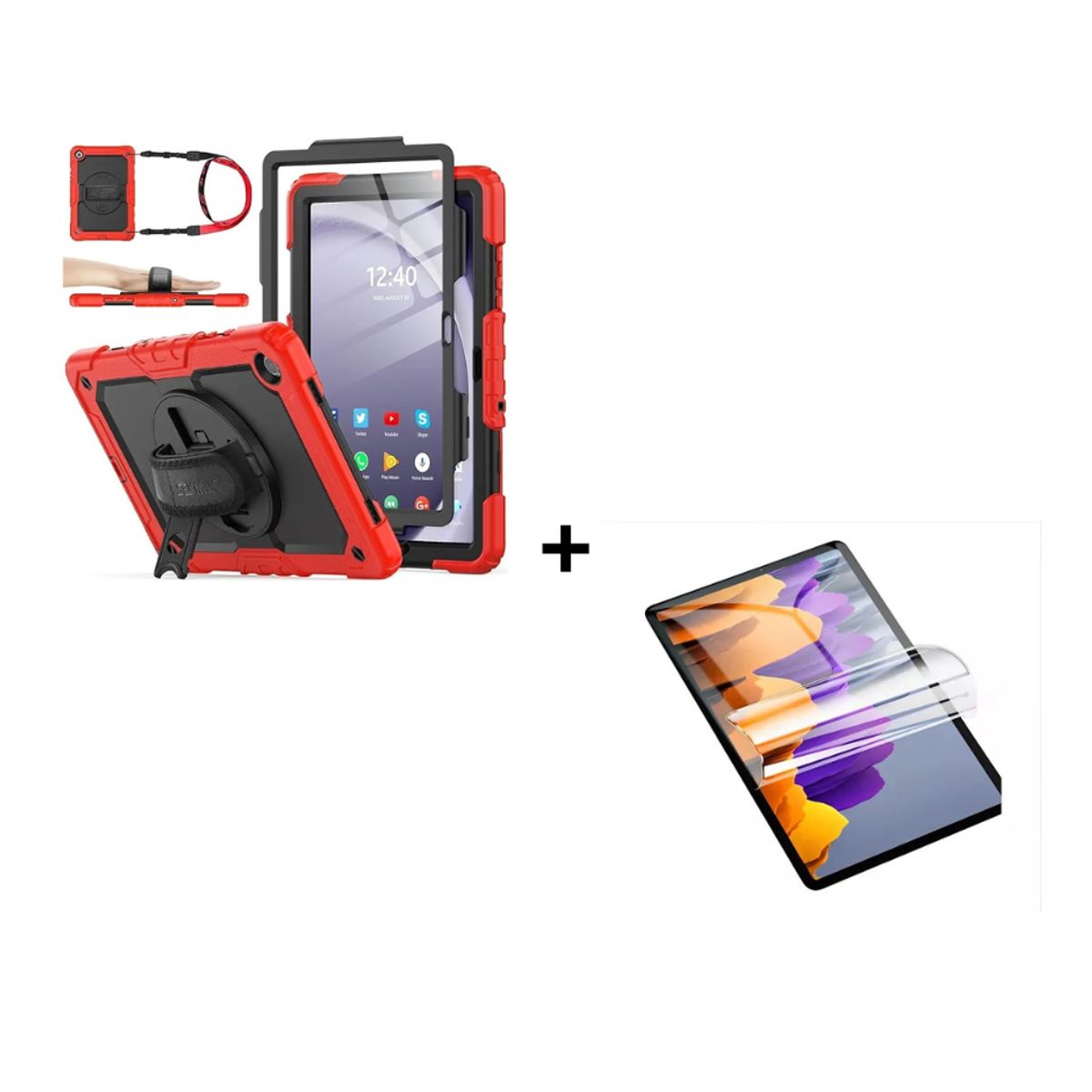 GENERICO - Funda Armadura Antigolpe Para Tablet Galaxy A9 Plus 11 + Hidrogel