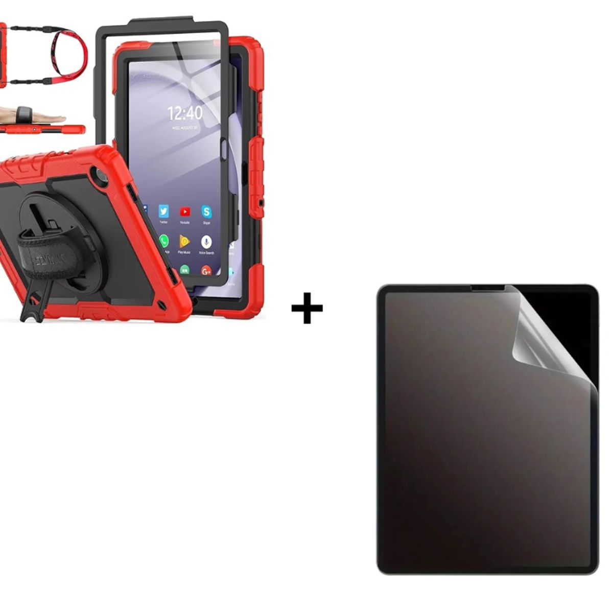 GENERICO - Funda Armadura Antigolpe Para Tablet Galaxy A9 Plus 11 + Hidrogel Mate