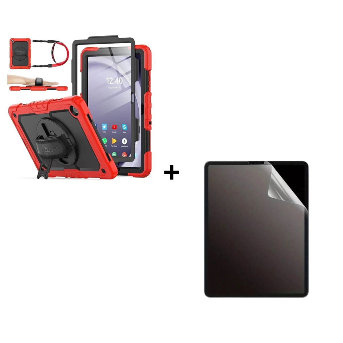 GENERICO - Funda Armadura Antigolpe Para Tablet Galaxy A9 Plus 11 + Hidrogel Mate