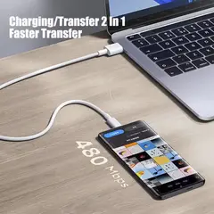 KBOD - Cable de Carga Rápida y Datos Usb-C 45w Cbo14 Blanco Tipo C