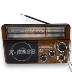 GENERICO - Radio Linterna Portátil Solar Bluetooth Recargable Y A Pilas Retro Café