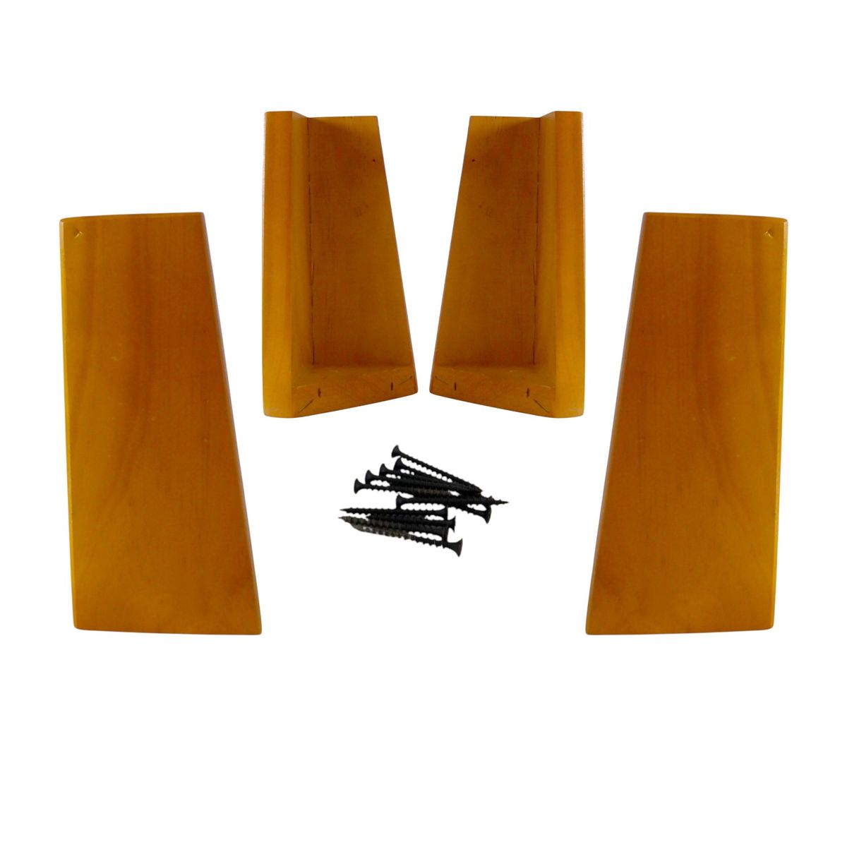 BLOCCARE - Kit 4 Patas Universales Para Cama Europea - Miel 19.5 cm