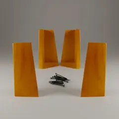 BLOCCARE - Kit 4 Patas Universales Para Cama Europea - Miel 19.5 cm