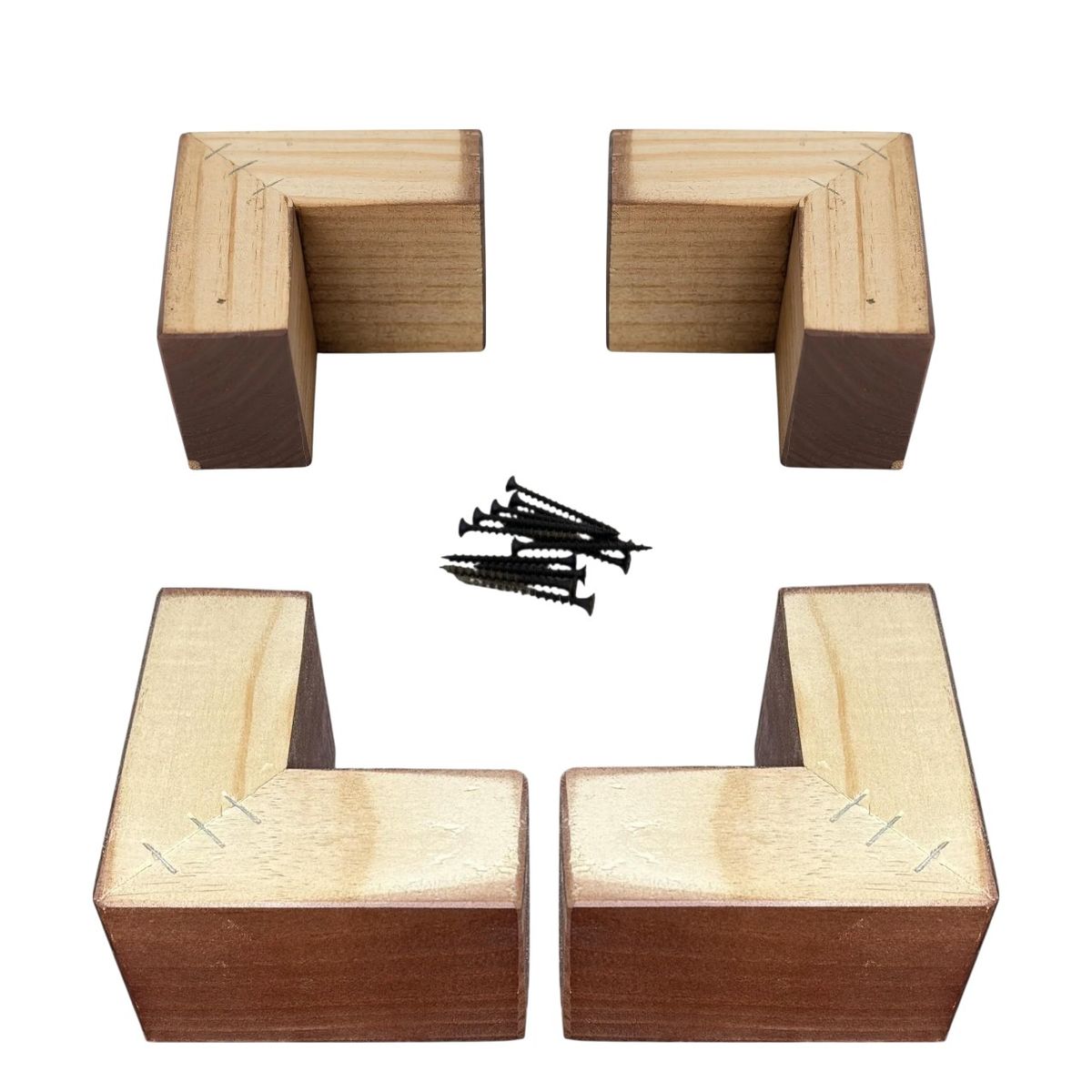 BLOCCARE - Kit 4 Patas Tipo L - Altura 45 cm (Chocolate)