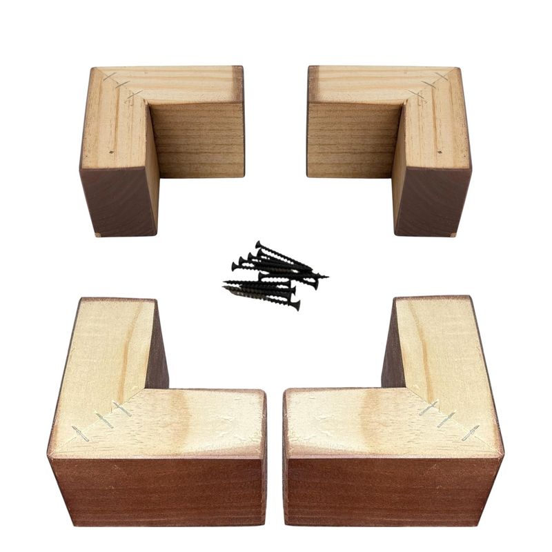 BLOCCARE - Kit 4 Patas Tipo L - Altura 4.5 cm (Chocolate)