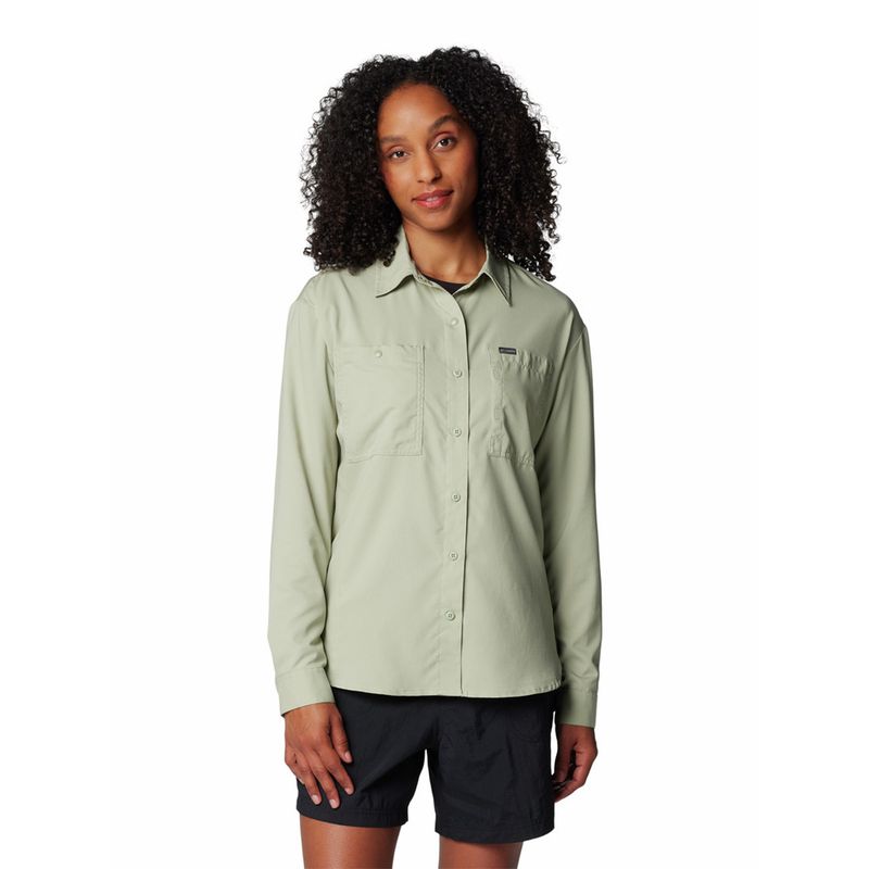 COLUMBIA - Blusa Mujer Silver Ridge Utility Verde COLUMBIA