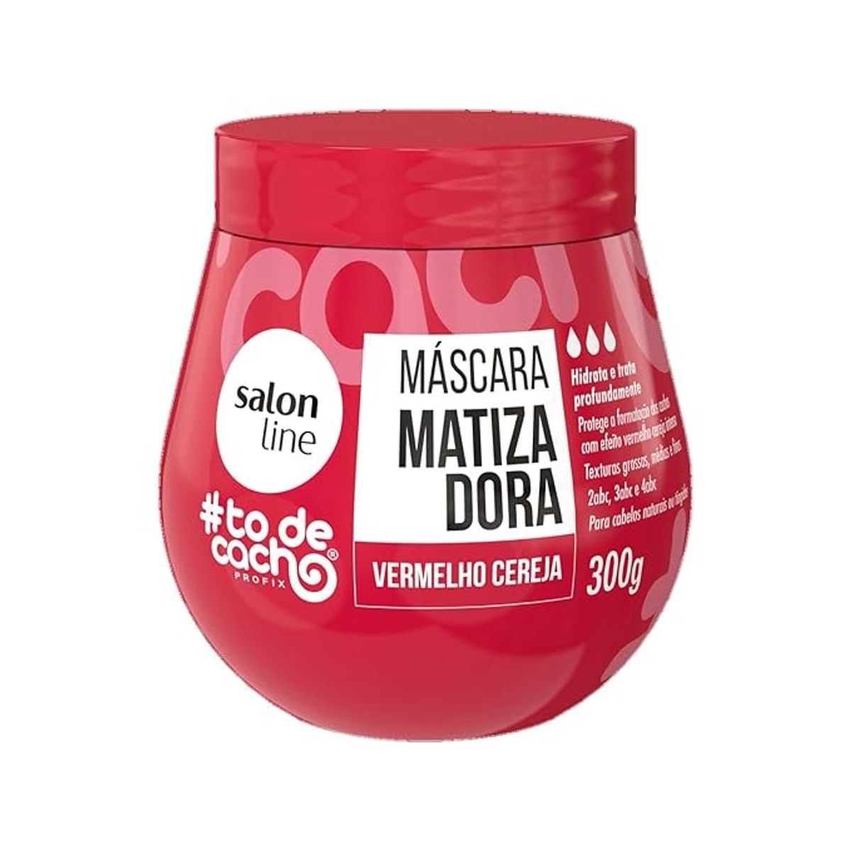 SALON LINE - MASCARA MATIZADORA TO DE CACHO ROJO CEREZA 300GR SALON LINE