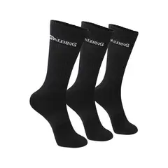 SPALDING - Tripack Calcetines Largos Negros 35-39