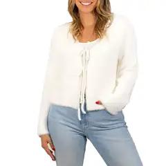 MPROPIA - Chaleco mujer peludo nudos colores