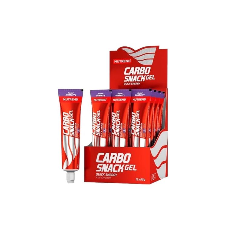 NUTREND - CARBO SNACK GEL EN TUBO 50GR 12 UNIDADES BLUEBERRY - NUTREND
