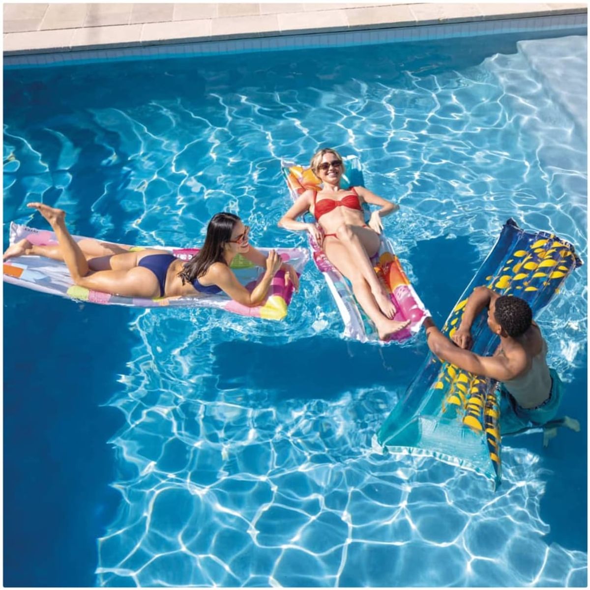 INTEX - Colchoneta Inflable INTEX Tropical Fashion Fondo Marino