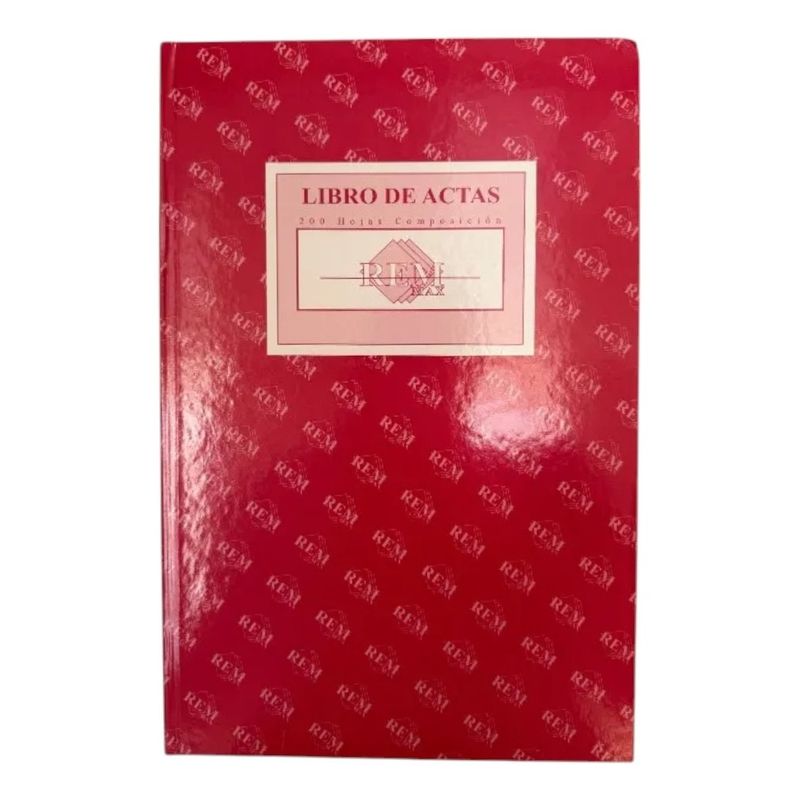 GENERICO - Libro De Actas Composición 200 Hojas Lineal Foliado Rem