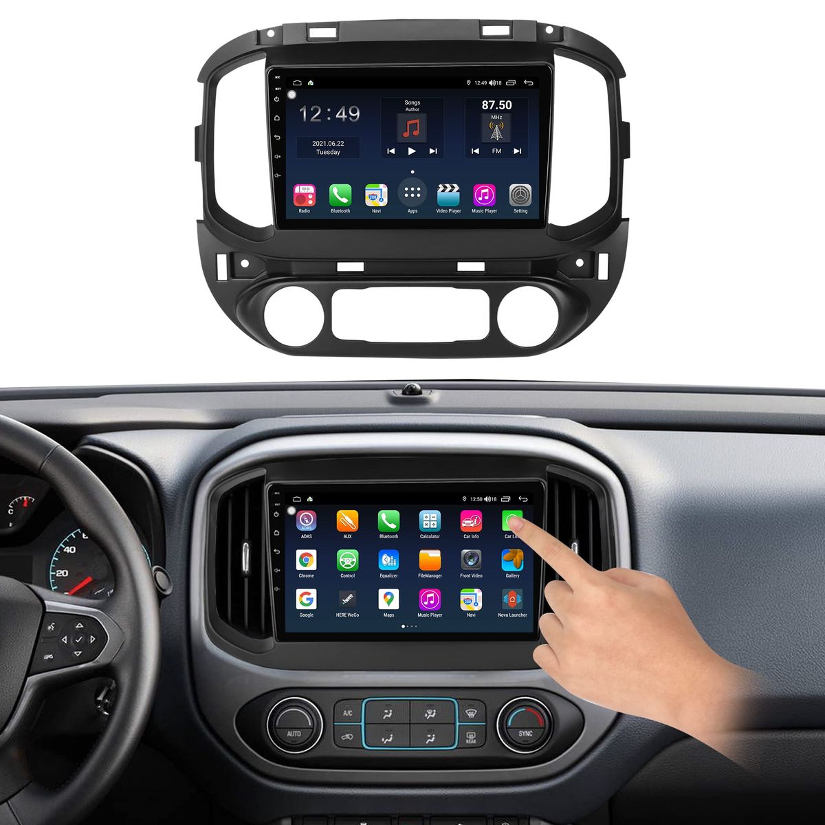 CHEVROLET - Radio Carplay y Android Para Chevrolet Colorado 2015-2017 instalada