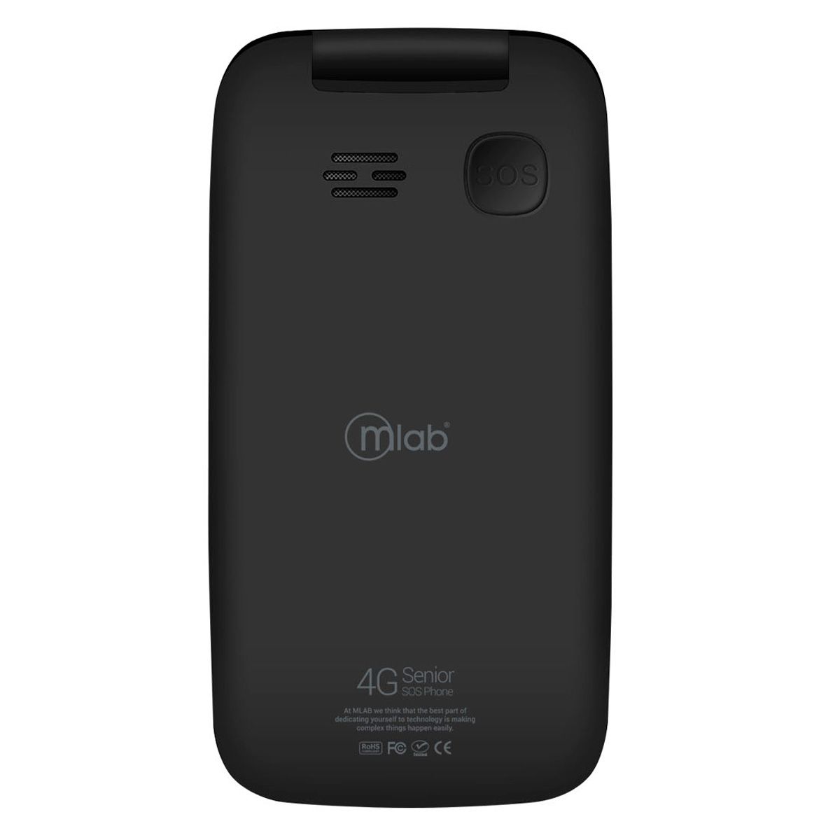 MICROLAB - Telefono Celular Adulto Mayor 4G Tipo Almeja Microlab Negro