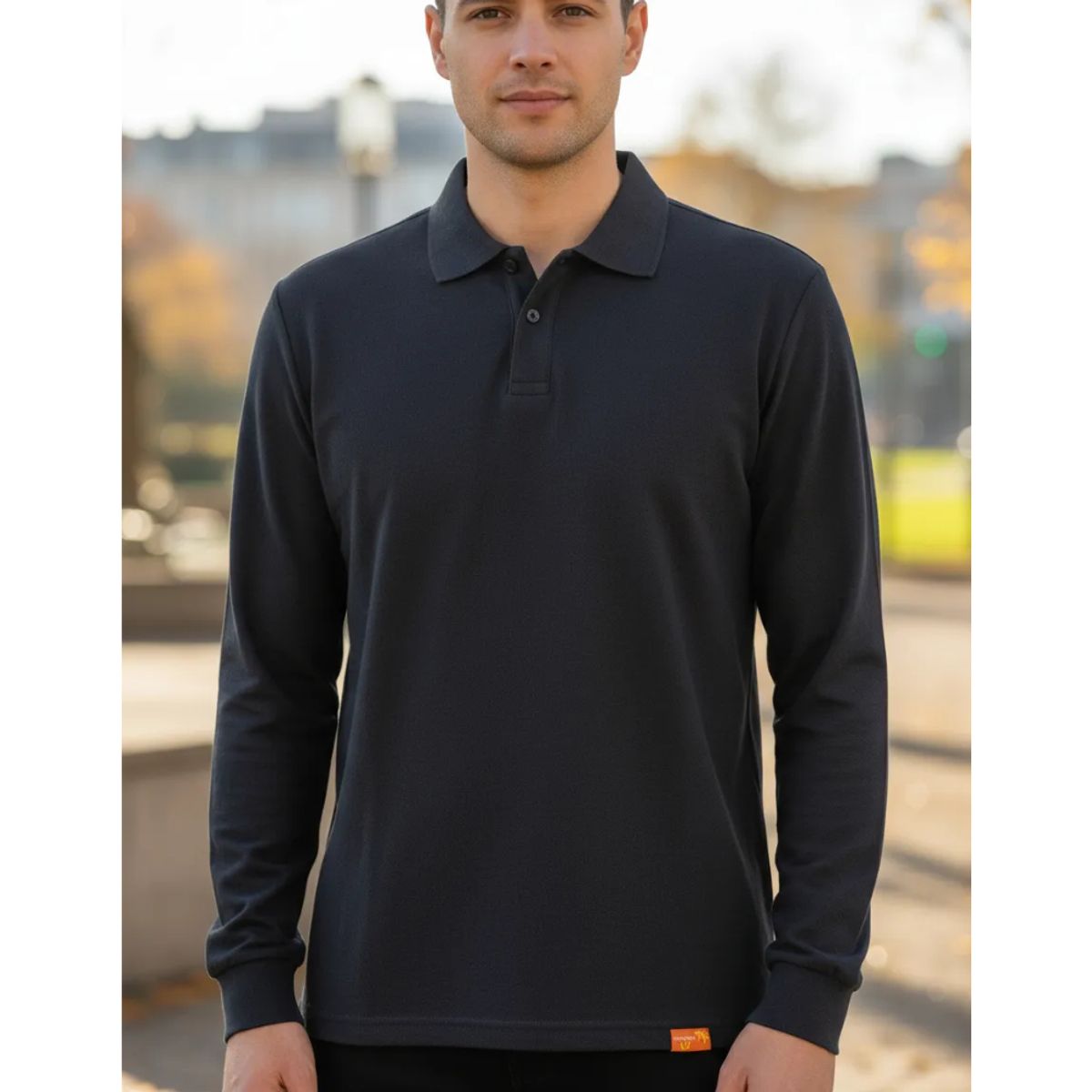 T-WORLD - Polera Pique Hombre Manga Larga