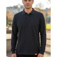 Polera Pique Hombre Manga Larga