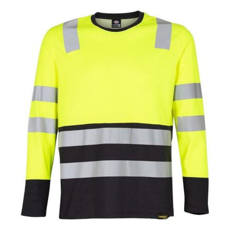 T-WORLD - Polera Polo Alta Visibilidad Bi Color Ml Hombre - Amarillo