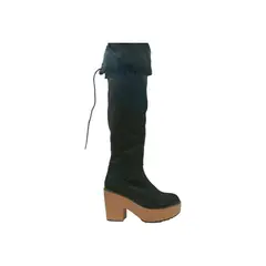 HERIEL - Bota Negra Gamuza Mujer