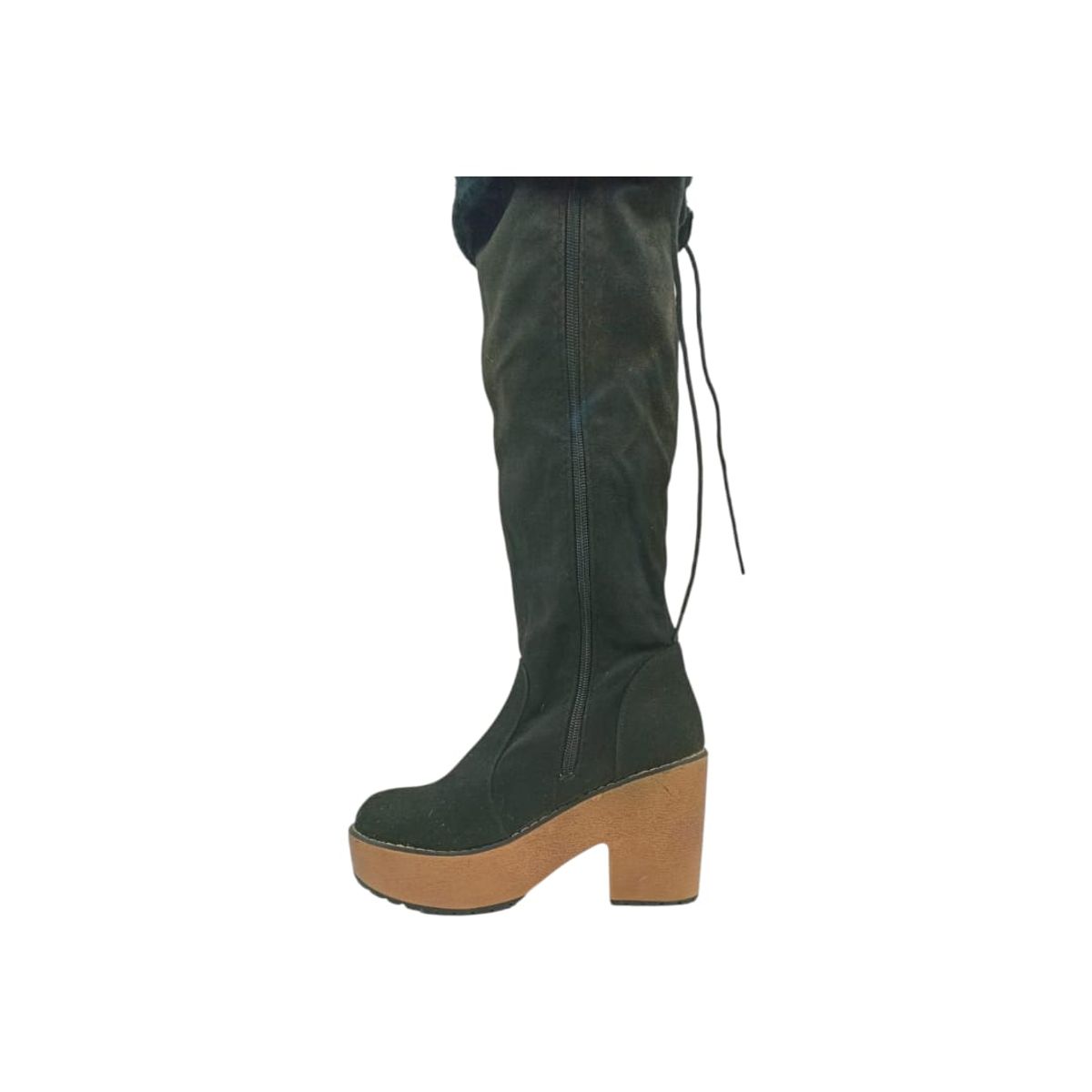 HERIEL - Bota Negra Gamuza Mujer