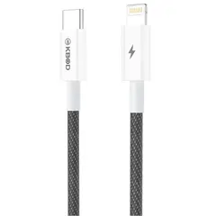 KBOD - Cable de Carga y Datos Trenzado Nylon 1mt CBO15 Para IP Negro