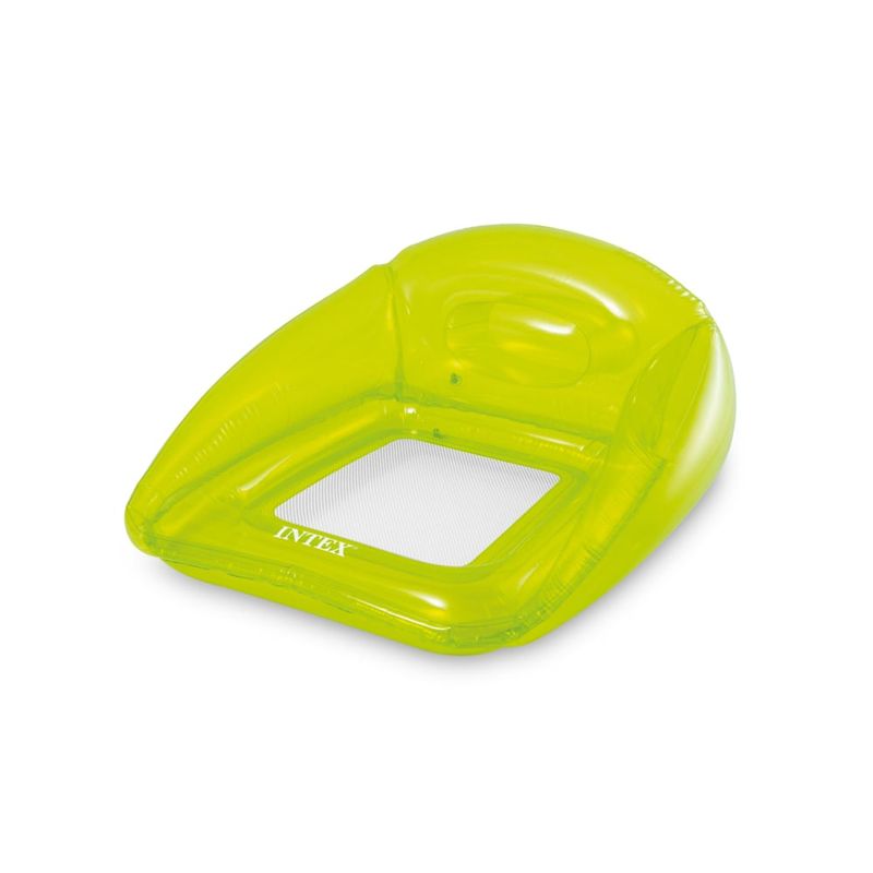 INTEX - Flotador Sillón Inflable INTEX Transparent Lounges Verde