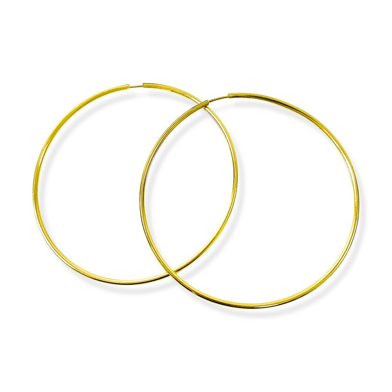 ANDREA COGGIOLA JOYAS - Aros Argollas 72mm Enchapado Oro 18k