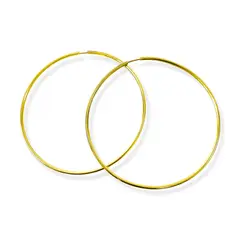 ANDREA COGGIOLA JOYAS - Aros Argollas 72mm Enchapado Oro 18k