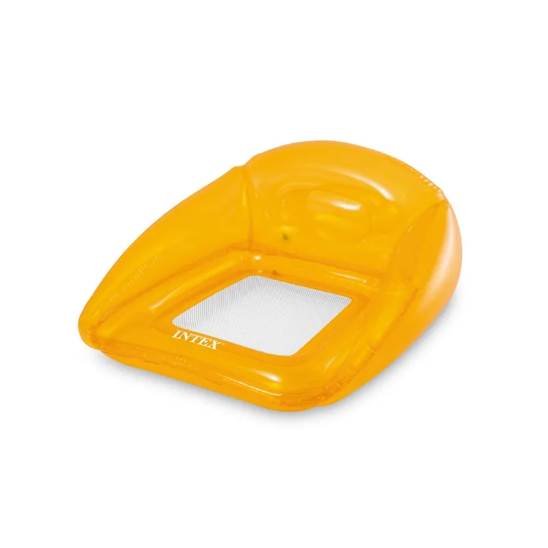 INTEX - Flotador Sillón Inflable INTEX Transparent Lounges Naranja