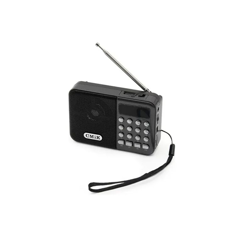 GENERICO - Mini Radio Media Player Mp3 Multifunción Digital Fm Color Gris Oscuro