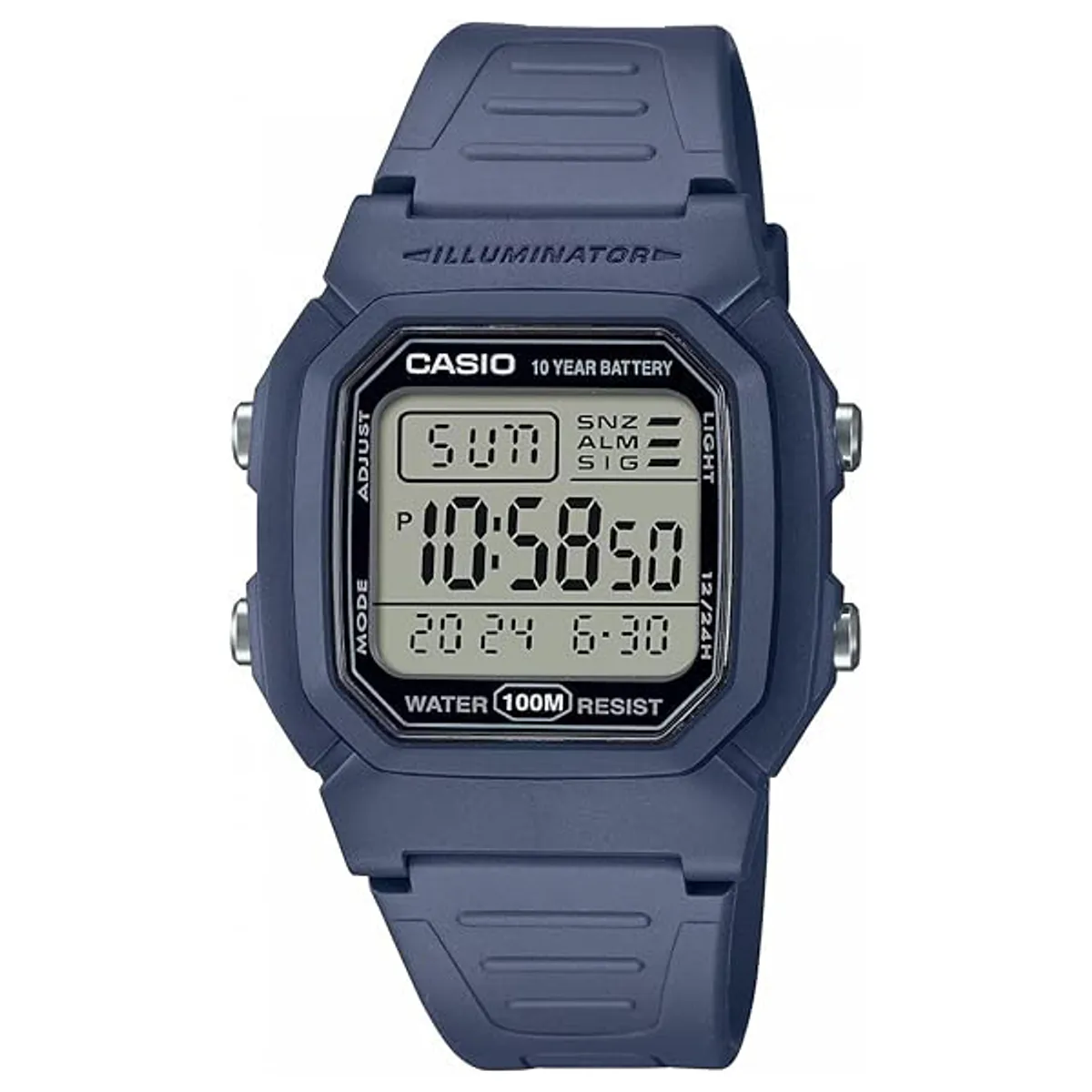 CASIO - RELOJ CASIO W800H-2A HOMBRE DEPORTIVO ILUMINATOR