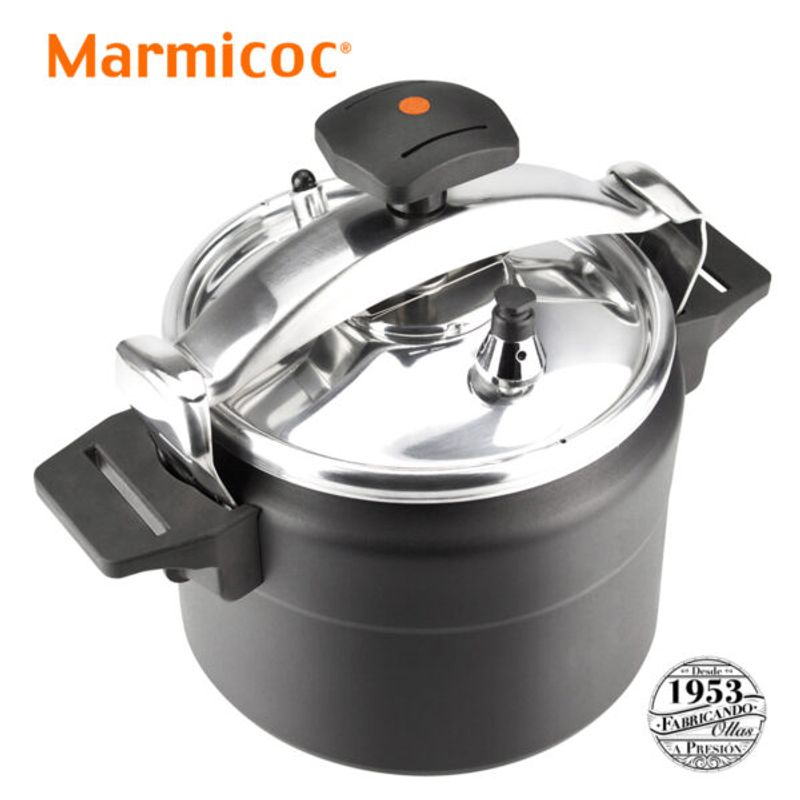 MARMICOC - Olla A Presión  10 Litros Alumax Black  Marca Marmicoc