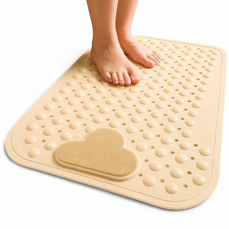 JAVIMATE - PISO DE GOMA DUCHA ANTIDESLIZANTE BEIGE