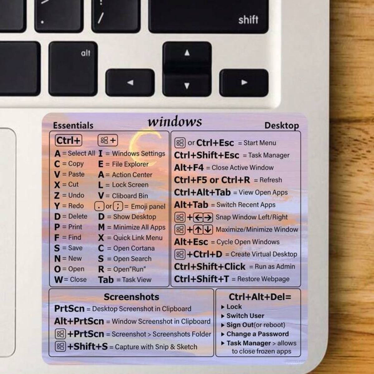 GENERICO - Stickers Adhesivo De Acceso Directo Para Windows
