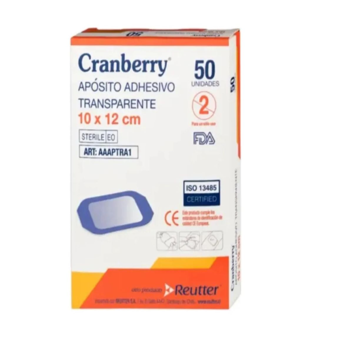 CRANBERRY - Apósito Adhesivo Transparente Cranberry 10x12 Caja De 50 Uni