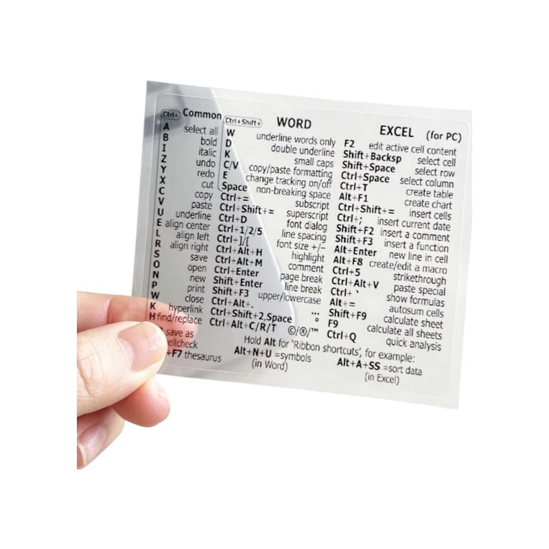 GENERICO - Stickers Adhesivo De Acceso Directo Para Excel Word