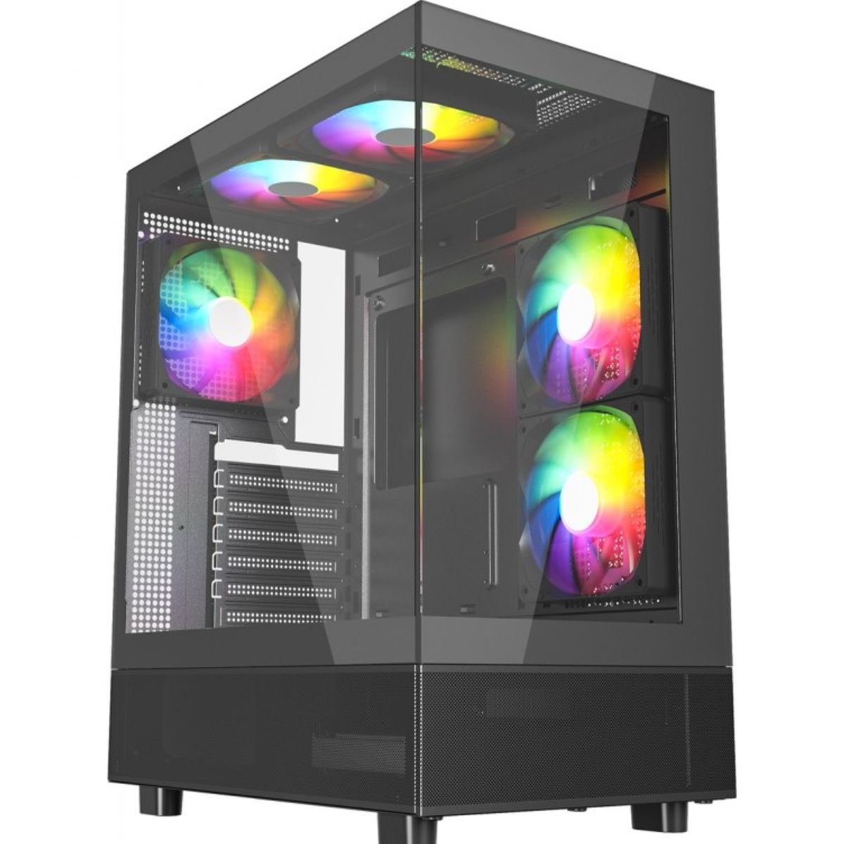 GENERICO - Gabinete - AIRFLOW Hurricane Mini Black - SFuente