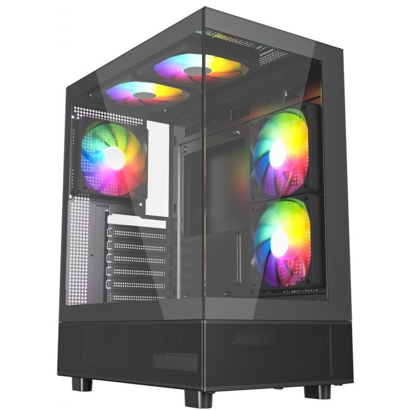 GENERICO - Gabinete - AIRFLOW Hurricane Mini Black - SFuente