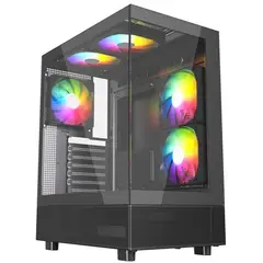 GENERICO - Gabinete - AIRFLOW Hurricane Mini Black - SFuente