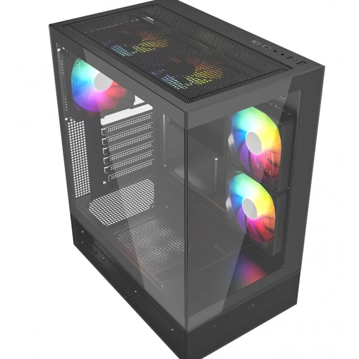 GENERICO - Gabinete - AIRFLOW Hurricane Mini Black - SFuente