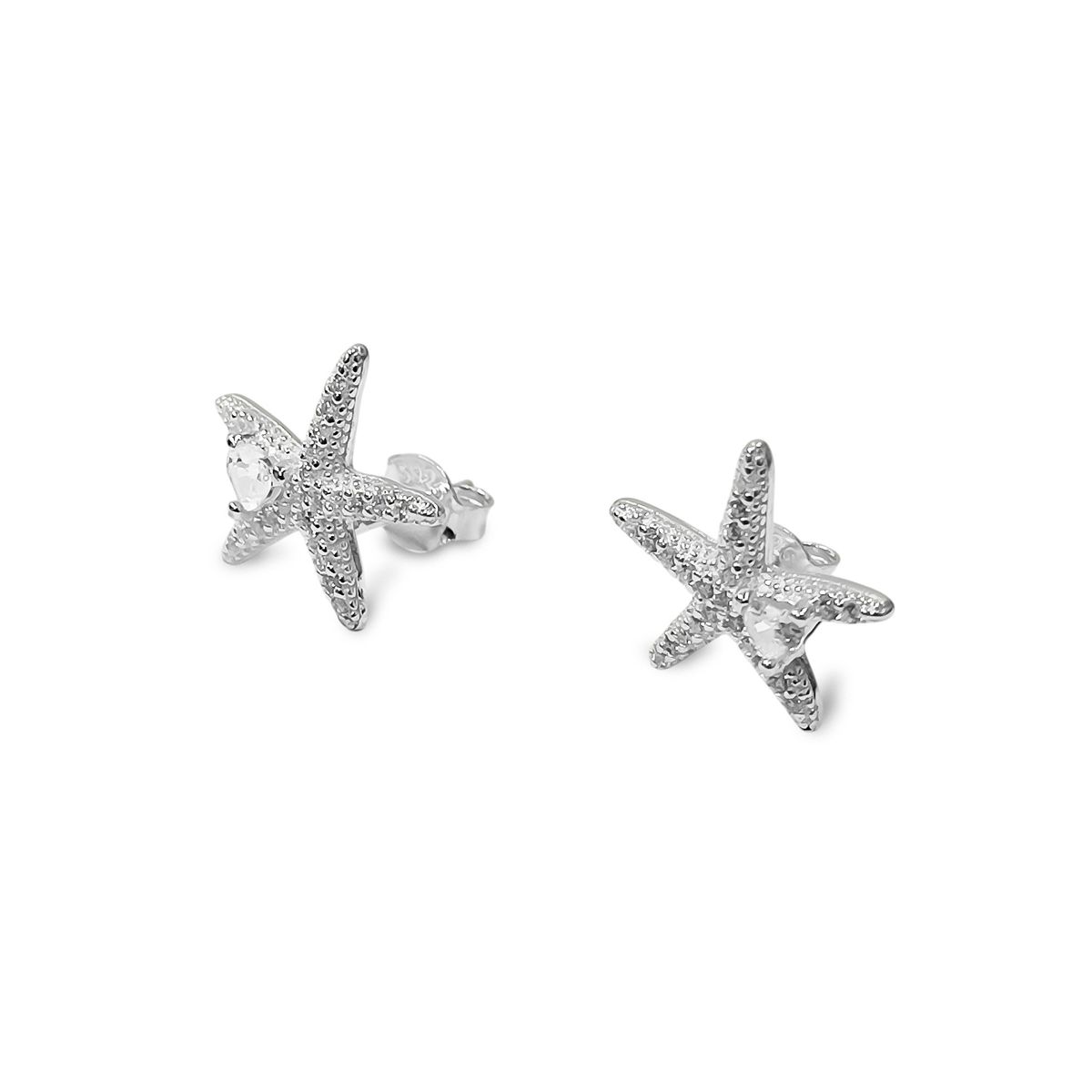 COGGIOLA - Aros Estrella De Mar Circón Plata Fina 925