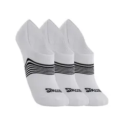 SPALDING - Tripack Calcetin Invisible Deportivo Unisex Blanco