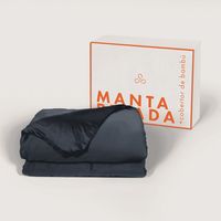 Manta Pesada Premium + Cobertor Bambú 2 Plazas 8 Kg Antiestrés