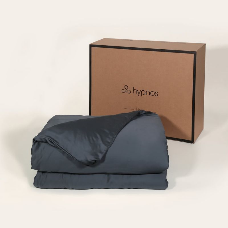 HYPNOS - Manta Pesada + Cobertor de Bambú - King-Super King - 9 Kg - Gris Oscuro - Hypnos