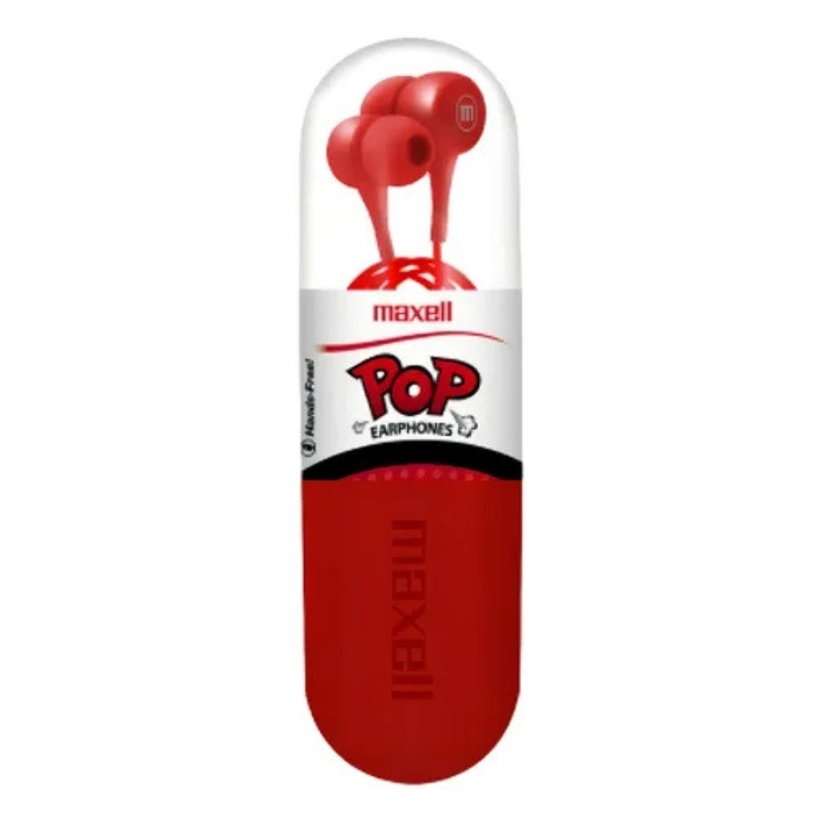 MAXELL - AUDIFONOS MANOS LIBRES MAXELL IN-POP ROJO