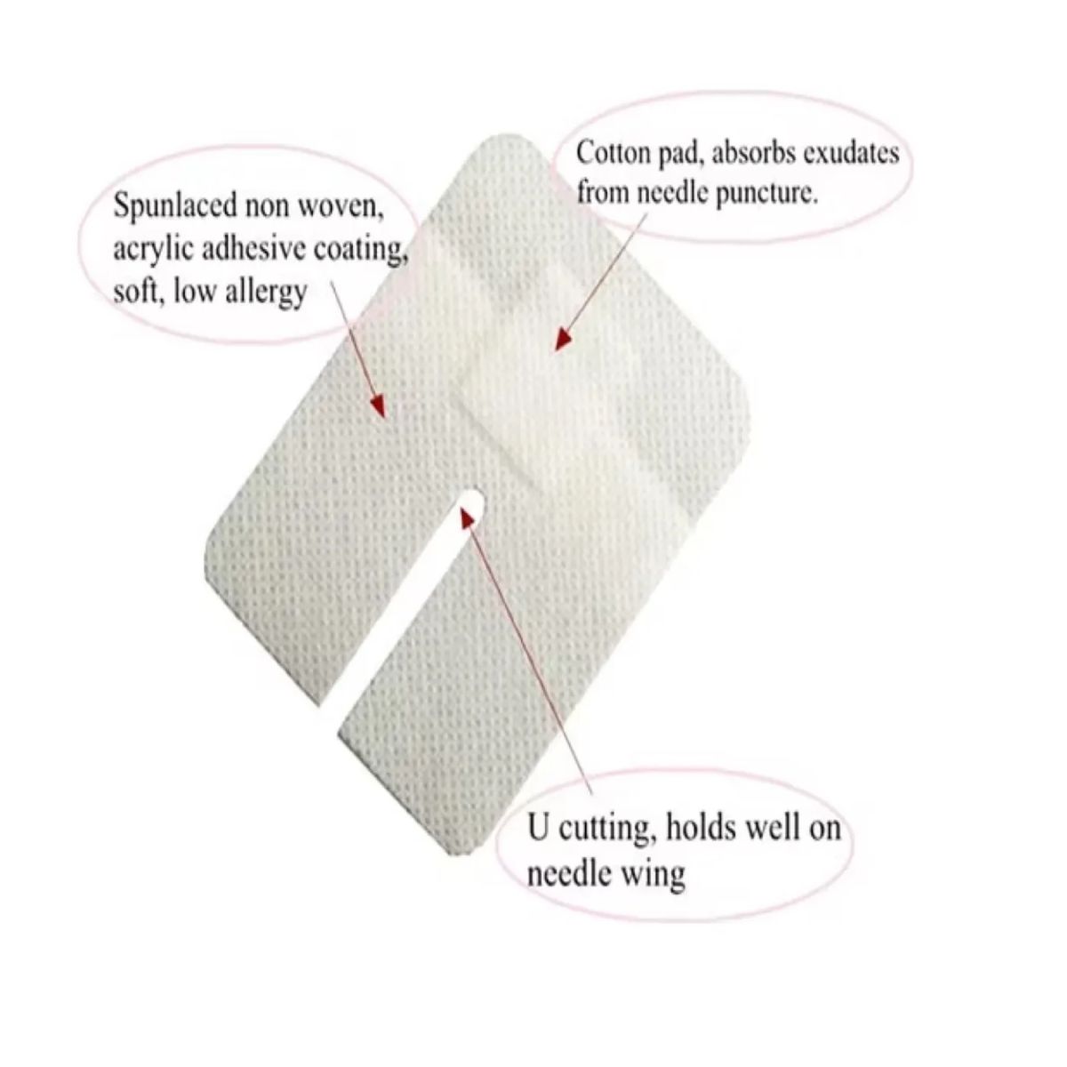 GENERICO - Apósitos Gasa No Tejida 6x8cm Esteril Fijación Iv Tela