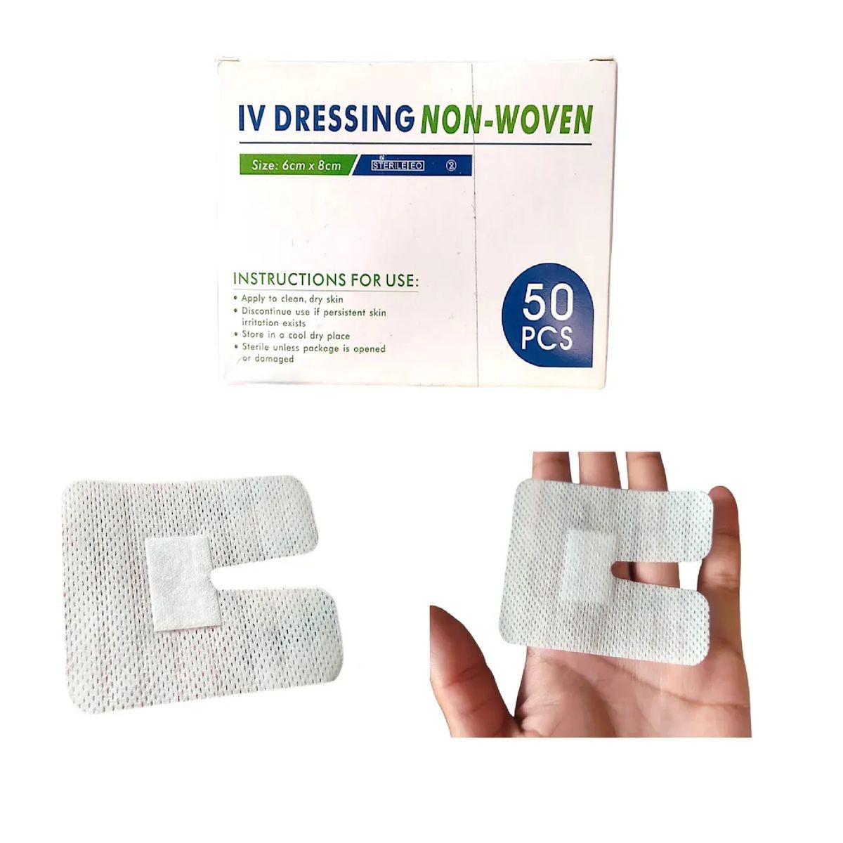 GENERICO - Apósitos Gasa No Tejida 6x8cm Esteril Fijación Iv Tela